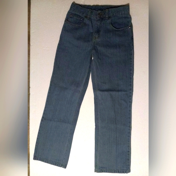 Faded Glory Boys Size 14 R Jeans Medium Blue Wash Adjustable Waist - Picture 1 of 10